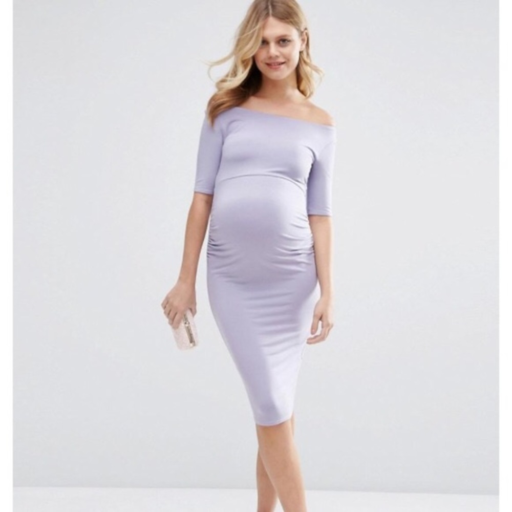 Asos Bardot Maternity Dress
